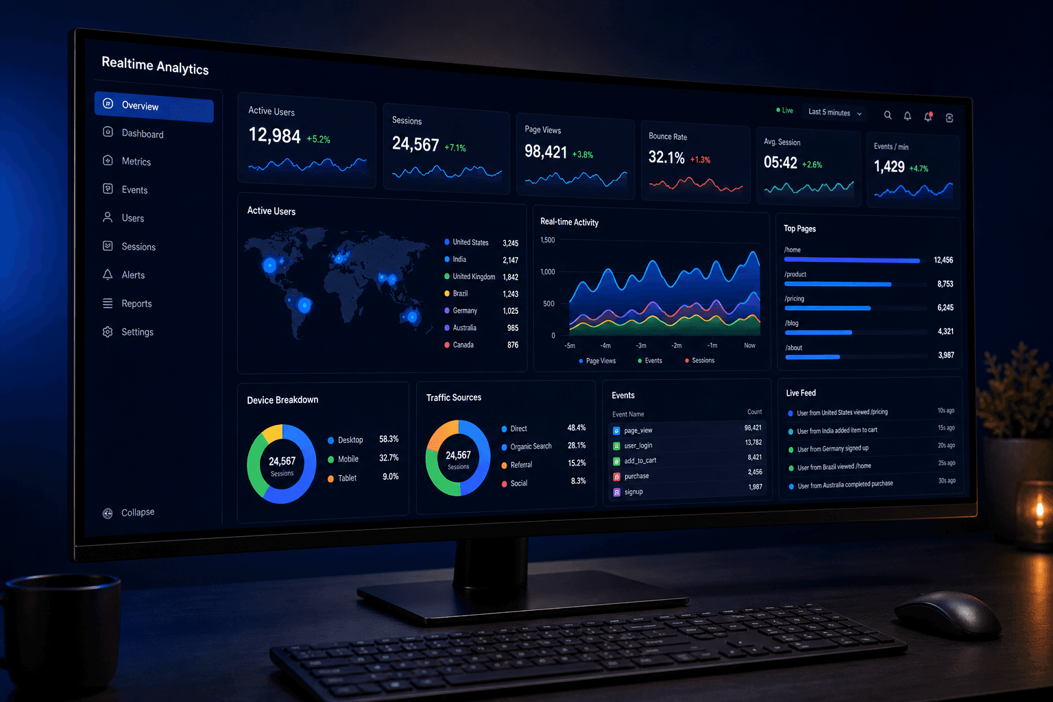 Realtime Analytics Dashboard